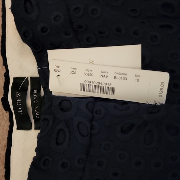 NWT - J Crew Eyelet Pants, size 12 - Picture 2 of 4